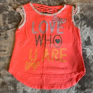 Girls Love who U are graphic tank top